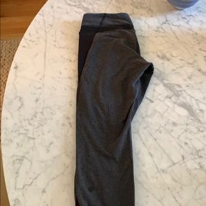 Lululemon cropped grey leggings size 4